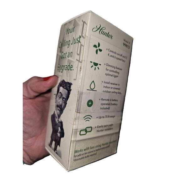 Universal Remote Ceiling Fan Hunter Matte Black Control 3 Speeds Dimming remote - Picture 8 of 10